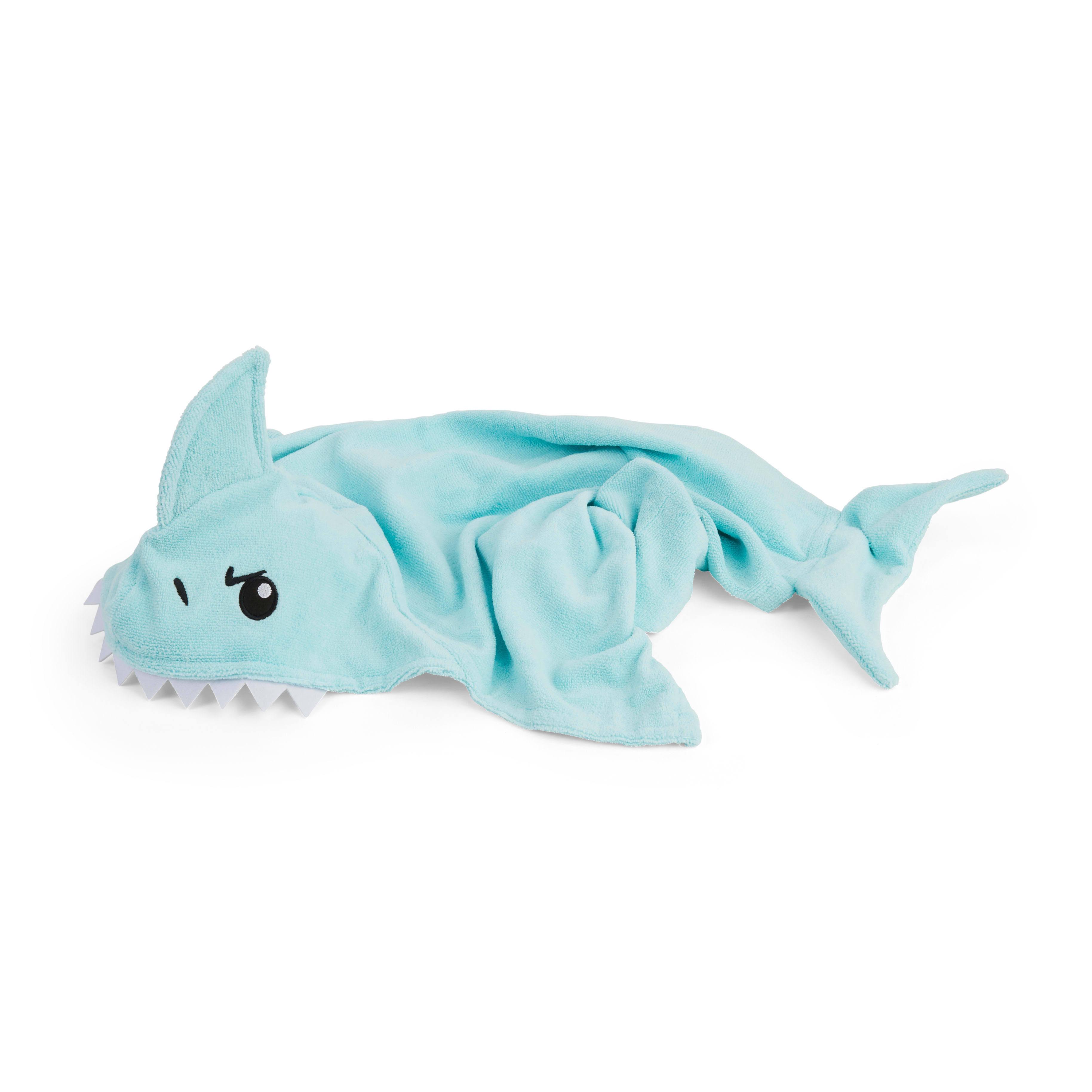 Shark Hooded Dog Towel